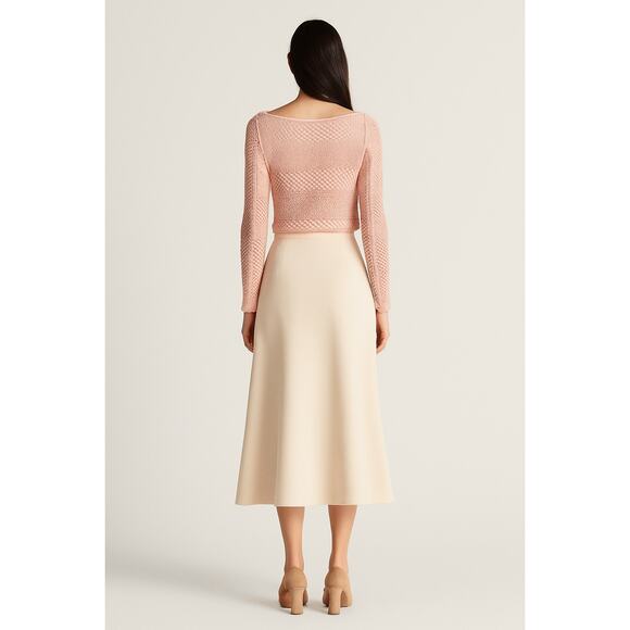 Massimo Dutti Blush Textured Cotton Blouse – Size 2 - Picture 2 of 7